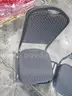 2 Black/Gray Stacking Chairs (C)