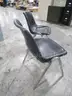 2 Black Stacking Chairs (C)