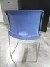 3 Blue Stackable Chairs (C)