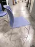 3 Blue Stackable Chairs (C)