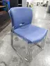 3 Blue Stackable Chairs (C)