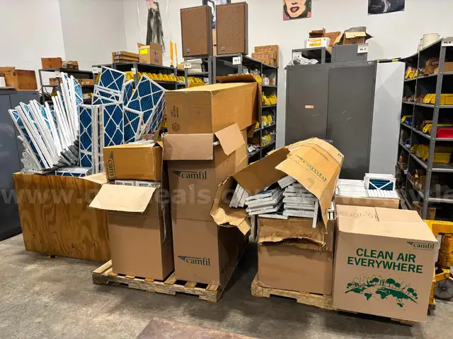 Lot of (3) Pallets of Misc Air Filters (all sizes)