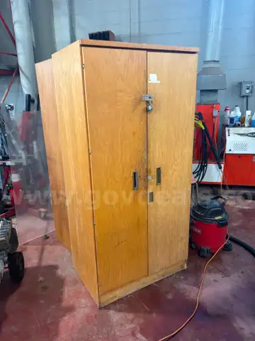 (2) Solid Wood Shop Cabinets