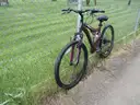 Bicycle, purple bike repainted black