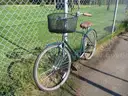 Bicycle with basket, bell and kickstand