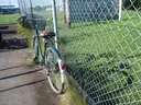 Bicycle with basket, bell and kickstand