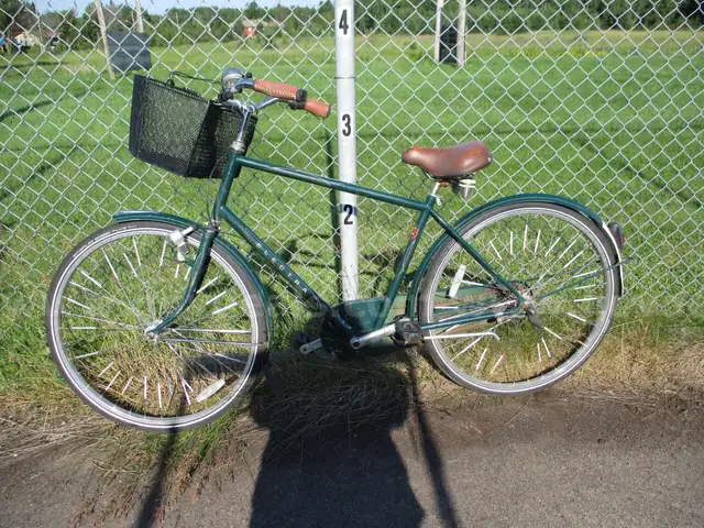 Bicycle with basket, bell and kickstand