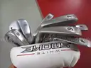 Golf clubs - Taylormade putter with cover, Nike 60 degree wedge and Wilson Staff P, 4, 5, 6, 7, 8 and 9 irons