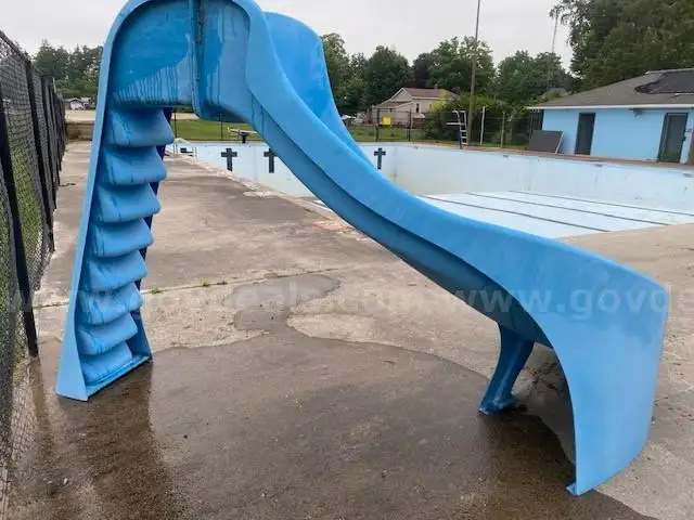 Fiberglass pool slide