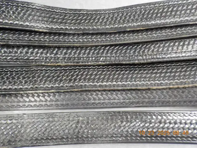 Lot of 6 Basketweave Dutyman Duty Belts Size 36-38