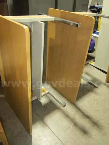(2) MATCHING COMPUTER TABLES  LOT 1023