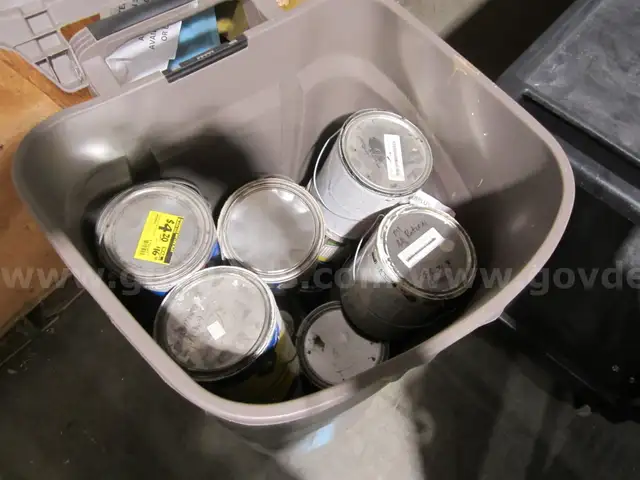 (14) PARTIAL GALLONS OF PAINT  LOT 1050