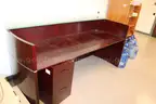 1 MAHOGONY COLORED DESK