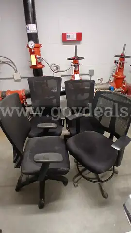 Black cloth office chairs