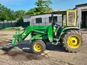 2001 John Deere 4600 Tractor/460 Loader, Bucket and Pallet Forks