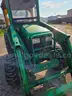 2001 John Deere 4600 Tractor/460 Loader, Bucket and Pallet Forks