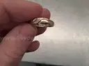 Gold Colored Ring with Diamond like Stones