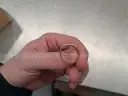 Gold Colored Ring with Diamond like Stones
