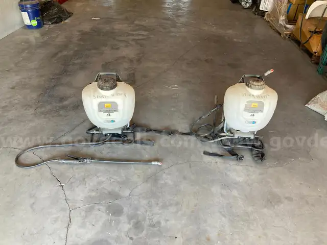 2 Shindaiwa Weed Eaters, 1 Stihl HL 100,  2 Backpack Sprayers