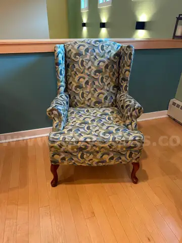 Blue Couch and 2 Chairs