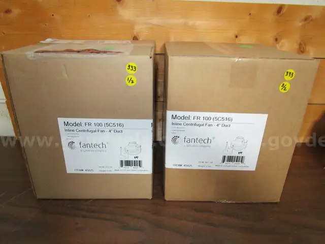FanTech Inline Centrifugal Fans 4&#x22; duct