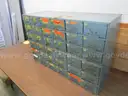 H.D. Metal Storage Bins/Cabinets for parts storage.