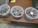 H.D. Metal Storage Bin/Cabinet. Has 2 sections