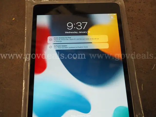 iPad Mini 4, with charging cable and AC adapter