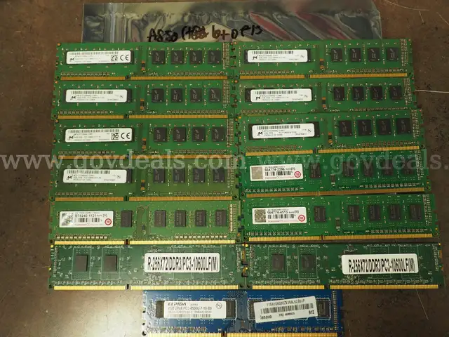 Assorted Lot of 13 sticks of RAM,  all been pulled from working environment