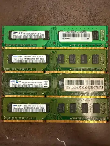 Assorted lot of 4 Samsung 2GB 2R x 8 PC3 8500u