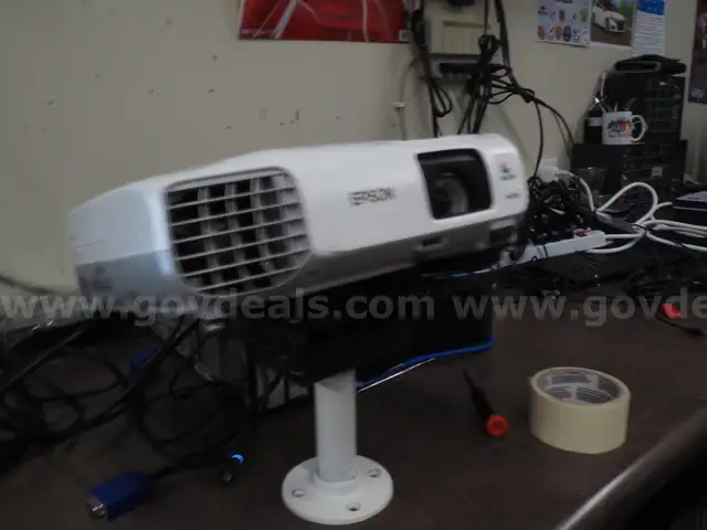 Epson PowerLite 97H Projector, with ceiling mount
