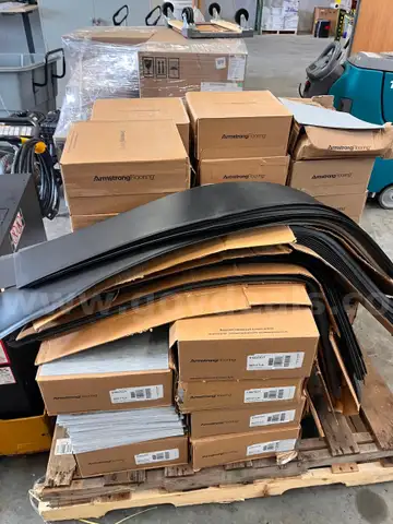 Various Colors and Styles of VCT Tiles and Adhesive