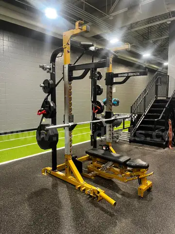 Half Power Rack, Bench, Dip Attachment
