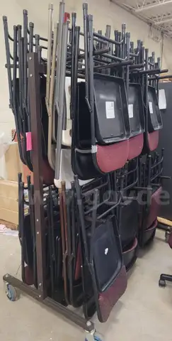 Folding Chair Rack w/ Chairs