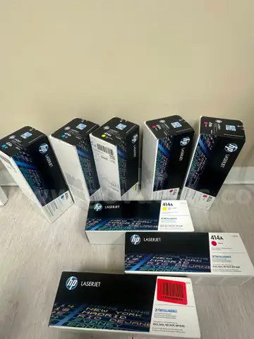 Lot of 9 HP 414A Color toner cartridges