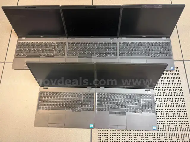 (5) Dell Latitude 5500 Laptops