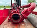 Trailer mounted pump with gas motor