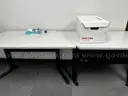 Lot of 6 trapezoid tables