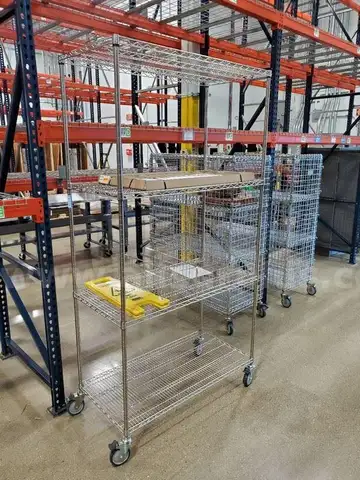 11ea Assorted Metro-Style &#x26; Stainless Steel Carts
