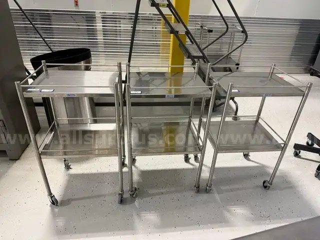 3 ea. Blickman Mobile Utility Table