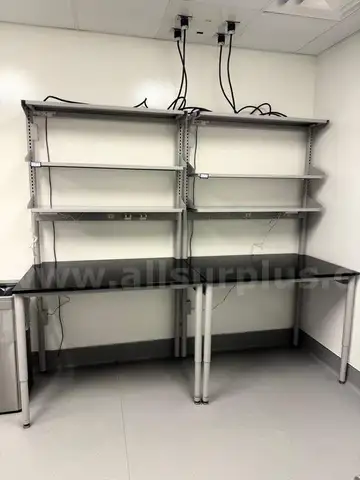 3 ea. 2016 Kewaunee Stationary Lab Bench w/ Upper Mounted Shelving