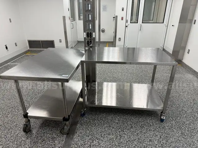 9 ea. Metro Stainless Steel lab table