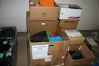 Apple iPads, chargers, and cases