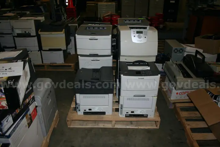 salvage printers and supplies 10  pallets