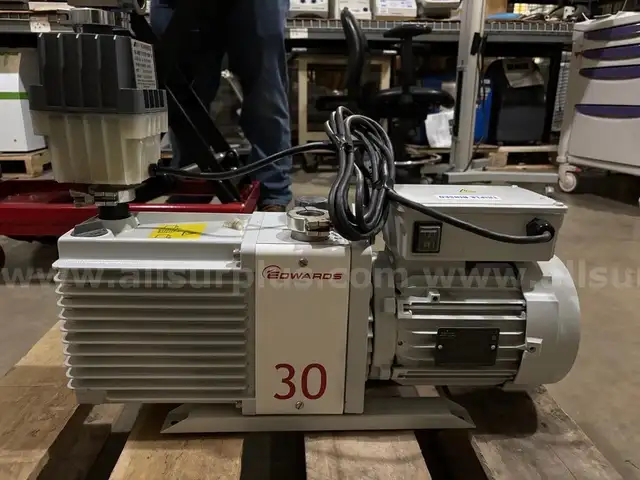 Vacuum Pumps: Two Edwards EM30 and One Edwards RV3
