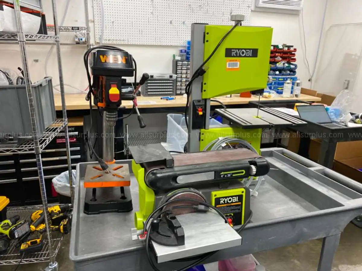 Band Saw, Drill Press, Floor Mount Grinder, Belt Sander GoDove
