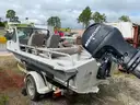 Aluminum Fishing Boat, Mercury 115 HP Engine, Trailer Included