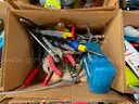 LOT OF HAND TOOLS, KNIVES &#x26; CORK SCREWS
