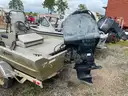 Lowe Roughneck Aluminum Fishing Boat, Mercury Outboard, Trailer Included