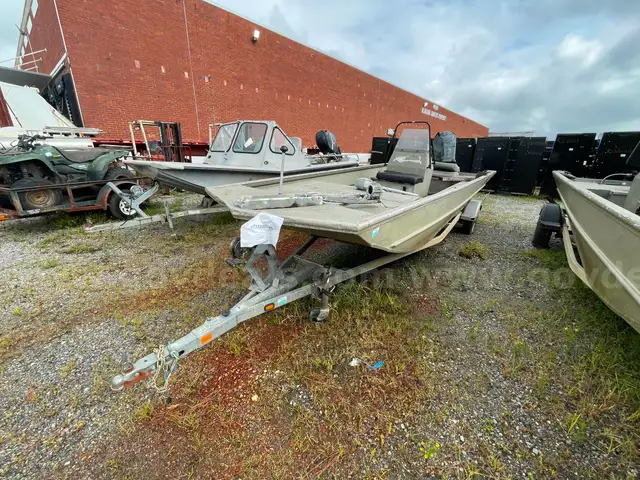 Lowe Roughneck Aluminum Fishing Boat, Mercury Outboard, Trailer Included